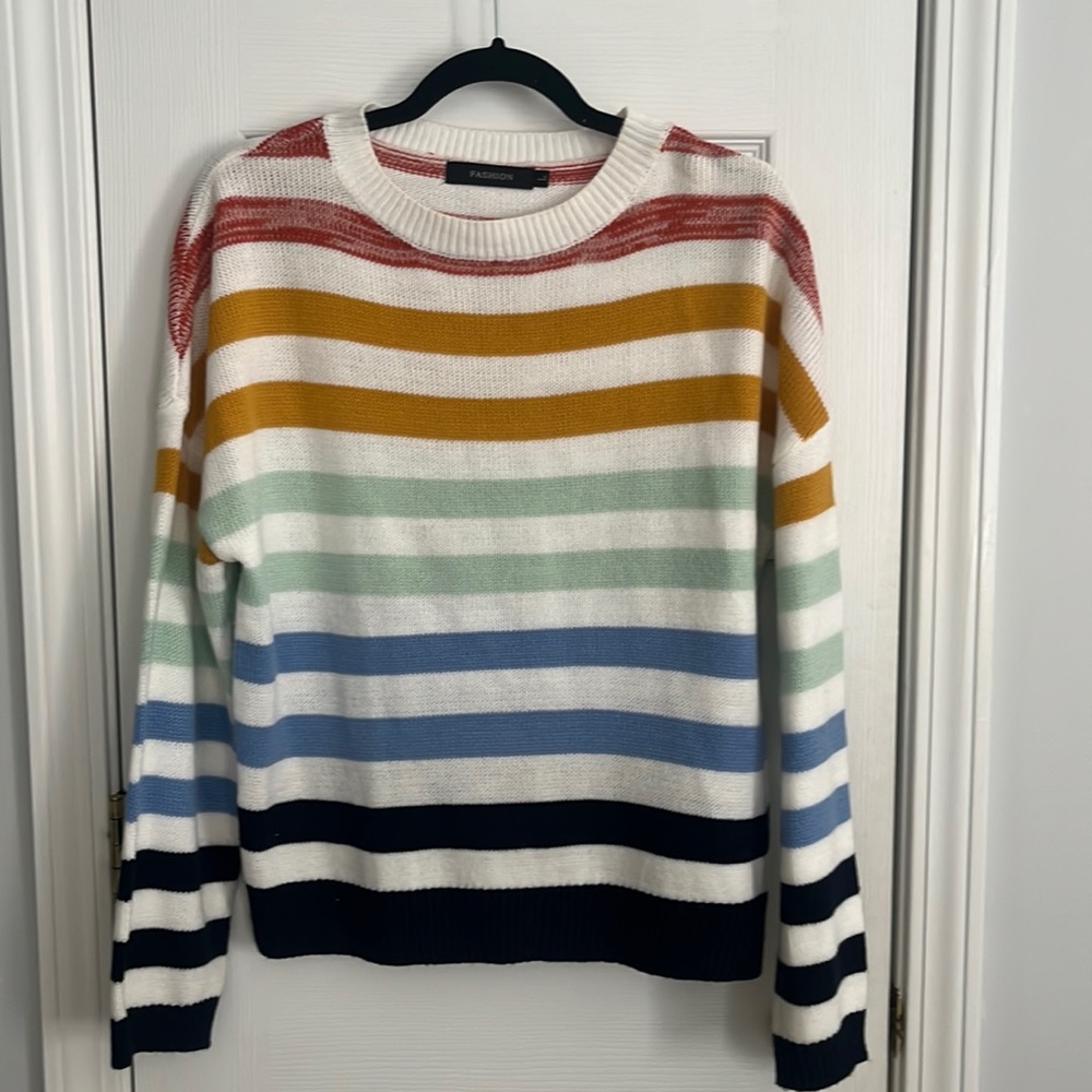 Light weight sweater - rainbow colored